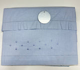 Juego de sábanas Cuna (3 piezas) 100% ALGODÓN. MODELO PUNTOS AZUL