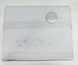 Juego de sábanas Cuna (3 piezas) 100% ALGODÓN. MODELO LUNA ROSA