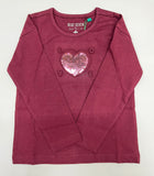 Camiseta manga larga niña con lentejuelas - 100% algodón