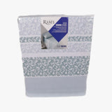 JUEGO DE SÁBANAS MODELO TAUSTE BEIGE, AZUL, 100% MICROFIBRA