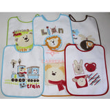 Baberos de rizo plastificados 100% algodón (25x30cm) Interbaby