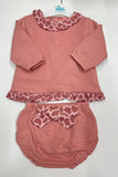 Conjunto niña rosa, rana