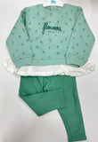 Conjunto niña verde flower