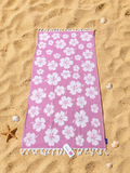 Toalla Playa 100% Algodón CON RIZO 86x165cm con flecos. Varios colores.