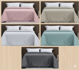 Colcha de Verano con volantes, para cama. Termosellada, fina y ligera en varios colores. SIN FUNDA DE COJÍN