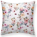 Funda de cojín 45x45. Decorativo. Estampado Floral. Elegante. Algodón. Suave. Cremallera. Azul, Rosa, Beige. Confortable. Para la sala de estar, sofá, cabecera de la cama.