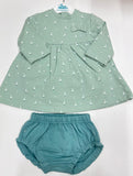 Vestido niña pato verde, rana