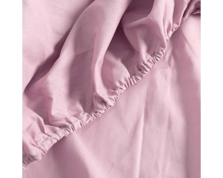 Sábana bajera 100% algodón rosa 140x200 CHINOISERIE